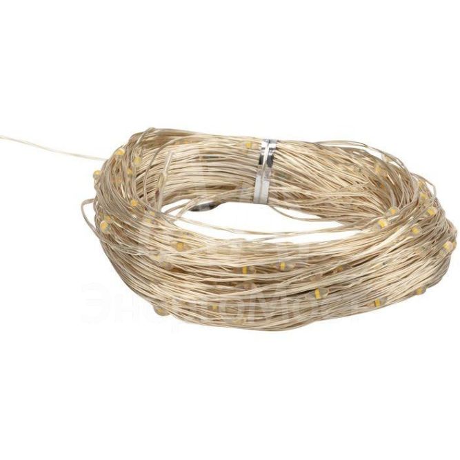 Гирлянда светодиодная &amp;quot;Роса&amp;quot; 30м 300LED тепл. бел. 3.6Вт IP44 с трансф. Neon-Night 303-216