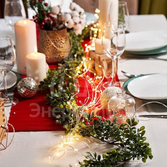 Гирлянда светодиодная &amp;quot;Роса&amp;quot; 30м 300LED тепл. бел. 3.6Вт IP44 с трансф. Neon-Night 303-216