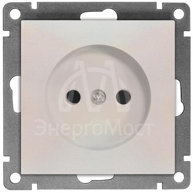 Розетка 1-м СП Афина 16А IP20 без заземл. механизм жемчуг Universal A0022-OBr