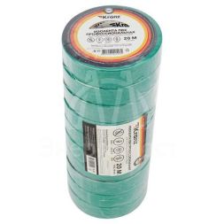 Изолента ПВХ профессиональная 0.18х19мм 20м зеленая (уп.10шт) Kranz KR-09-2803