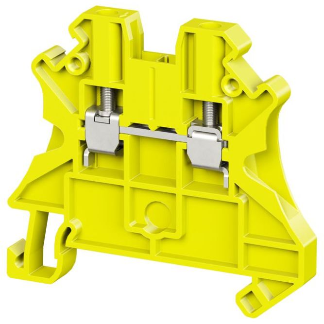 Клемма проходная винтовой зажим 2 точки подключения 2.5кв.мм желт. DKC TUR-2.5R-YE