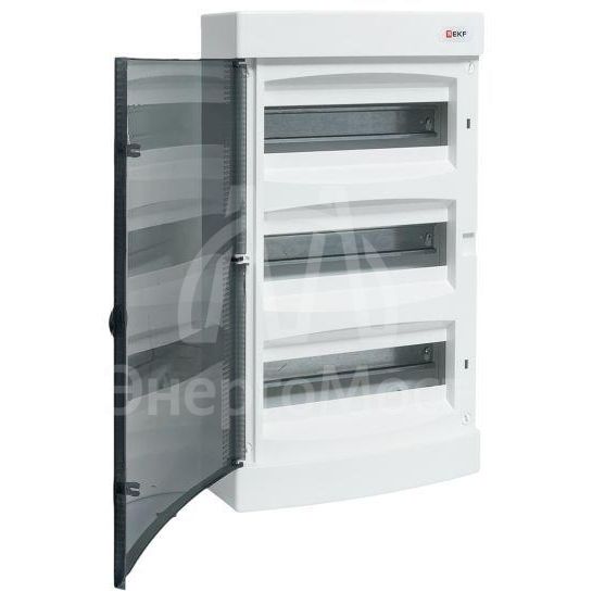 Щит распределительный навесной &amp;quot;Unix&amp;quot; прозр. дверь 3х12 модулей IP40 PROxima EKF ux-3x12-n