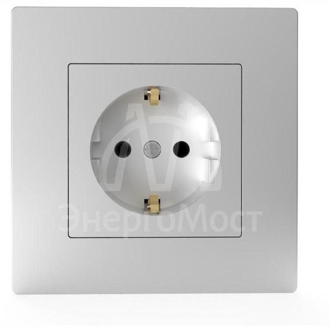 Розетка 1-м СП Pixel 16А IP20 с заземл. защ. шторки в сборе алюм. TOKOV ELECTRIC TKE-PX-R1FZSF-C03