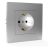 Розетка 1-м СП Pixel 16А IP20 с заземл. защ. шторки в сборе алюм. TOKOV ELECTRIC TKE-PX-R1FZSF-C03
