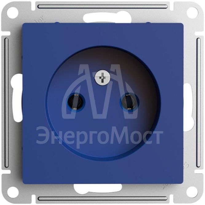 Розетка AtlasDesign 16А без заземл. без шторок механизм аквамарин SE ATN001141