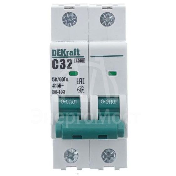 Выключатель автоматический 2п 32А характеристика C ВА-103 6кА SchE 12292DEK