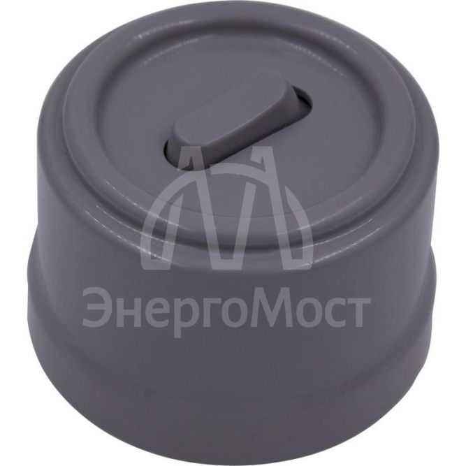 Выключатель 1-кл. (клавишный) пластик титан Bironi B1-220-26