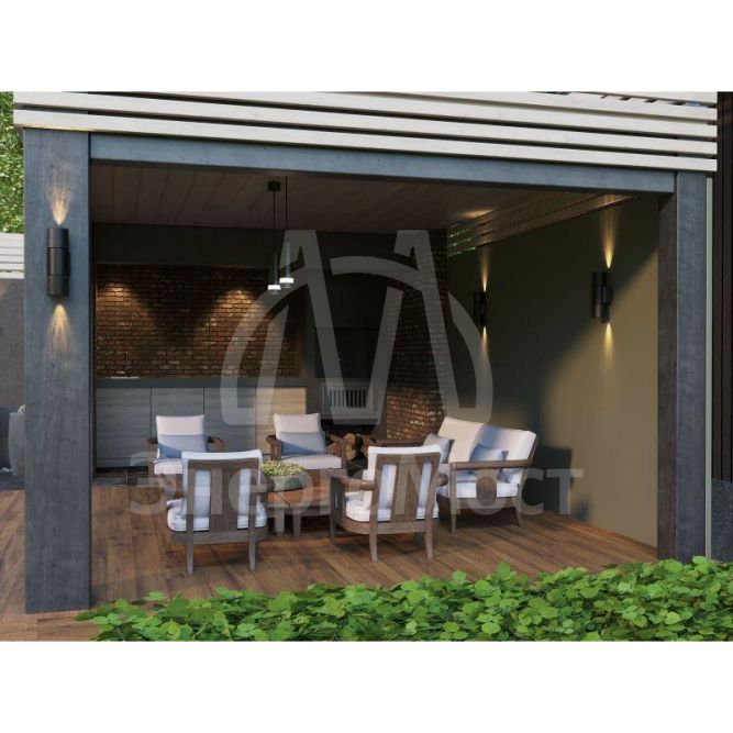 Светильник 5221 2хGU10 IP65 уличный настенный черн. IEK LT-UBU0-5221-GU10-2-K02