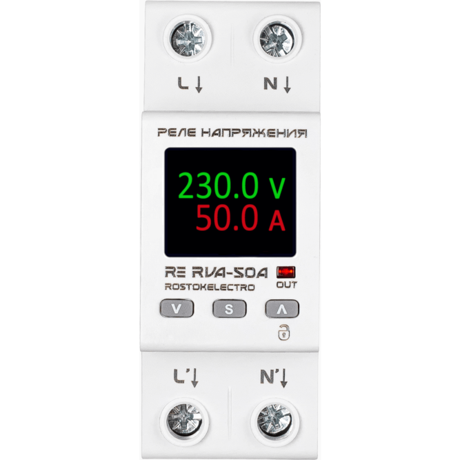 Реле напряжения RE RVA-50А c TFT матрицей
