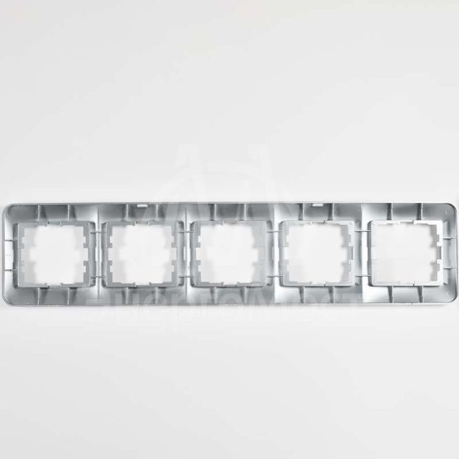 Рамка 5-м KARINA LIFE горизонт. мат. серебр. LEZARD 708-4300-150