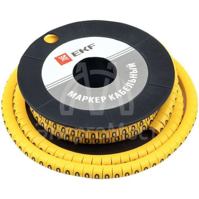 Маркер каб. 1.5кв.мм &amp;quot;0&amp;quot; (к-1000ед) (ЕС-0) EKF plc-KM-1.5-0