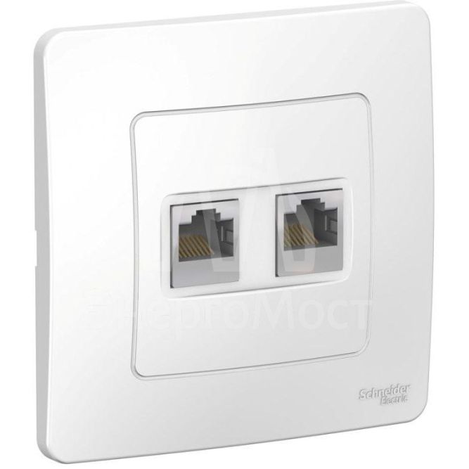 Розетка компьютерная 2-м СП BLANCA RJ45 кат.5e бел. SchE BLNIS045451