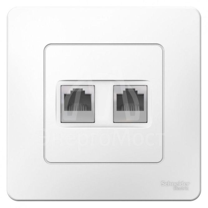 Розетка компьютерная 2-м СП BLANCA RJ45 кат.5e бел. SchE BLNIS045451
