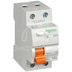 Выключатель дифференциального тока (УЗО) 2п 16А 10мА тип AC ВД63 Домовой SchE 11454