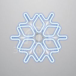 Фигура &amp;quot;Снежинка&amp;quot; из гибкого неона 60х60см син./бел. эффект тающих сосулек Neon-Night 501-223