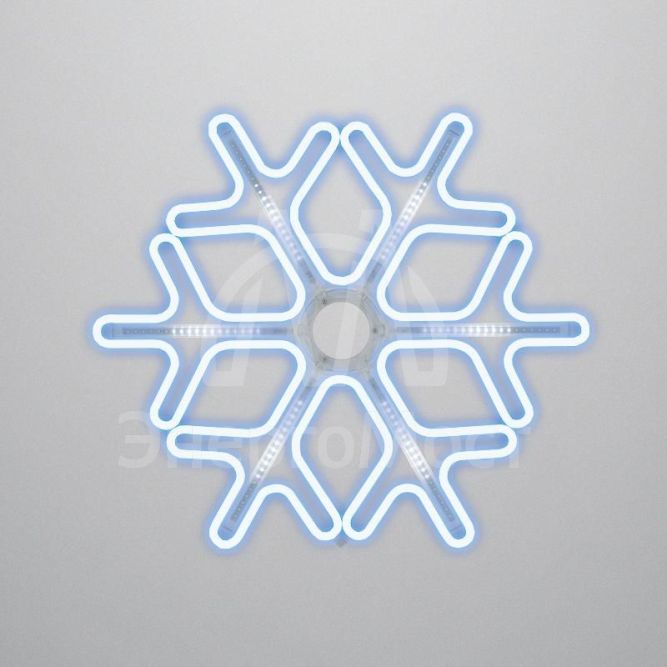 Фигура &amp;quot;Снежинка&amp;quot; из гибкого неона 60х60см син./бел. эффект тающих сосулек Neon-Night 501-223