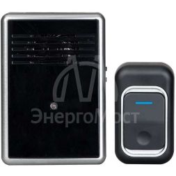 Звонок беспроводной полиф. Трио 32 мел. 150м 4-тон. полифония регул. громкости настол.-настен. брызгозащ. кнопка IP44 3ААх1.5В Тритон ТР-01Б