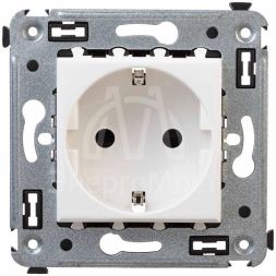 Розетка 3п 2P+E СП Avanti "Белое облако" защ. шторки DKC 4400003