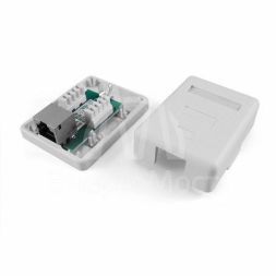 Розетка компьютерная 1-м ОП Dual IDC SB1-1-8P8C-C5e-SH-WH RJ45 (8P8C) кат.5E экранир. Hyperline 430229