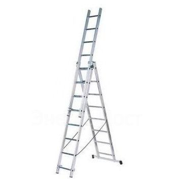 Лестница алюминиевая трехсекционная ВИХРЬ ЛА 3х7