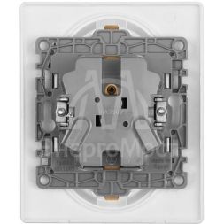 Розетка 2-м СП Etika 2К+З 16А с заземл. винт. зажимы в сборе бел. Leg 672223