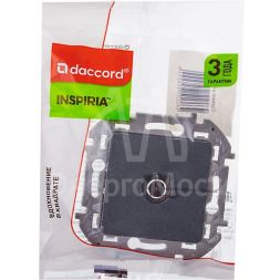 Розетка телевизионная TV Inspiria 2дБ 0-2400мГц с топологией &amp;quot;звезда&amp;quot; механизм антрацит Leg 673853