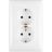 Розетка 2-м СП Valena 2К+3 с заземл. нем. станд. бел. (DIY-упак.) Leg 694272