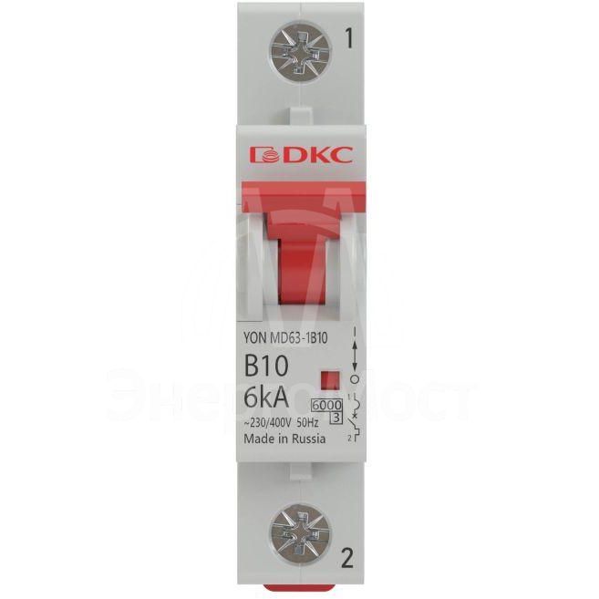 Выключатель автоматический модульный YON MD63-1C25-6 6кА DKC MD63-1C25-6
