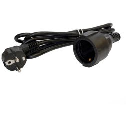 Удлинитель-шнур 1х2м с заземл. 16А IP20 ПВС 3х1 черн. DOMTOK 2341