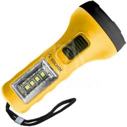 Фонарь ручной 0.5ВтLED+4SMD(1Вт) 1xAA корпус ABS-пластик ремешок ручной КОСМОС KOC119B