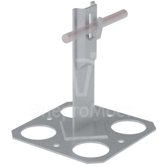 Держатель зажимной приклеиваемый PDZ-H90-D5-8 для прутка d5-8мм H=90мм сталь КМ MA0254