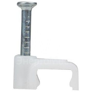 Скоба крепежная квадратная плоская 4мм (уп.50шт) EKF plcn-ss-4