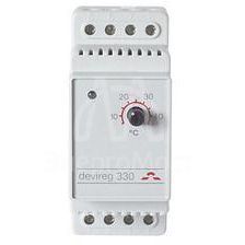 Терморегулятор DEVIreg D-330 (+5град.C-+45град.C) на шину DIN с датчиком на проводе 16А DEVI 140F1072