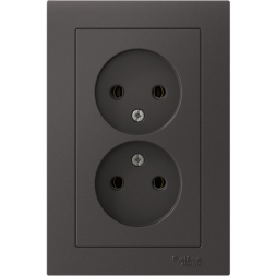 Розетка AtlasDesign без заземл. без шторок 16А механизм базальт SE ATN001441