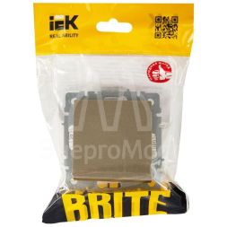 Выключатель перекрестный 1-кл. СП BRITE 10А ВС10-1-3-БрБ шампань IEK BR-V13-0-10-K37