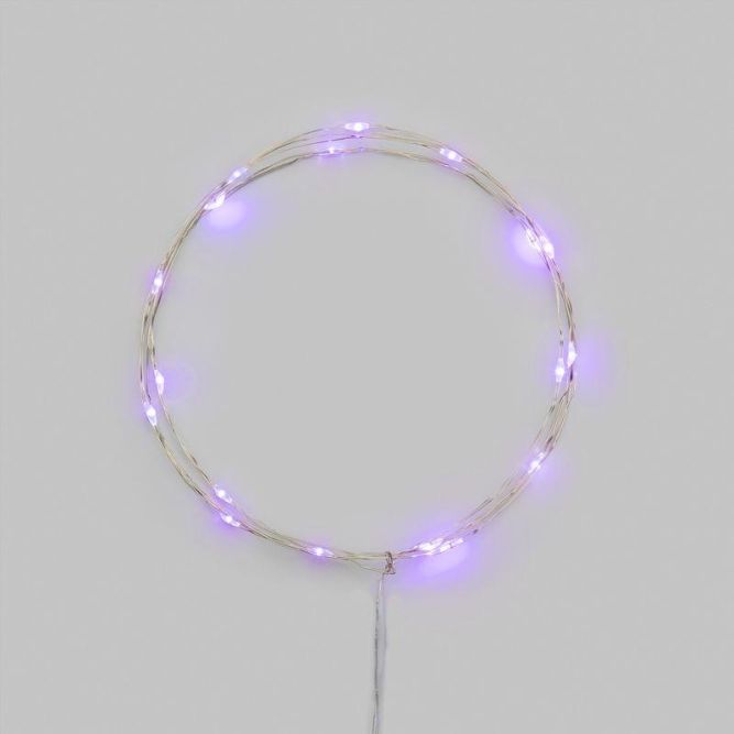 Гирлянда светодиодная Роса 2м 20 LED фиолет. IP20 2хАА (в комплект не входят) Neon-Night 302-057