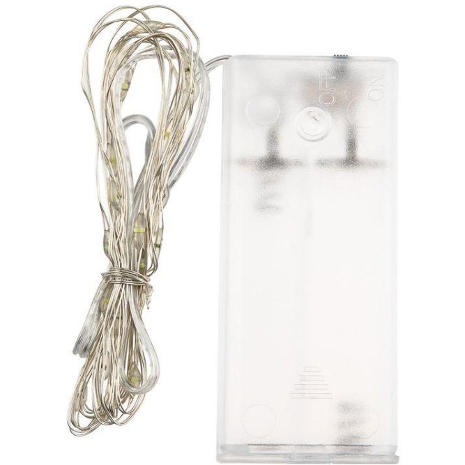 Гирлянда светодиодная Роса 2м 20 LED фиолет. IP20 2хАА (в комплект не входят) Neon-Night 302-057