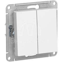 Механизм выключателя 2-кл. СП AtlasDesign 10А IP20 (сх. 5) 10AX бел. SchE ATN000151