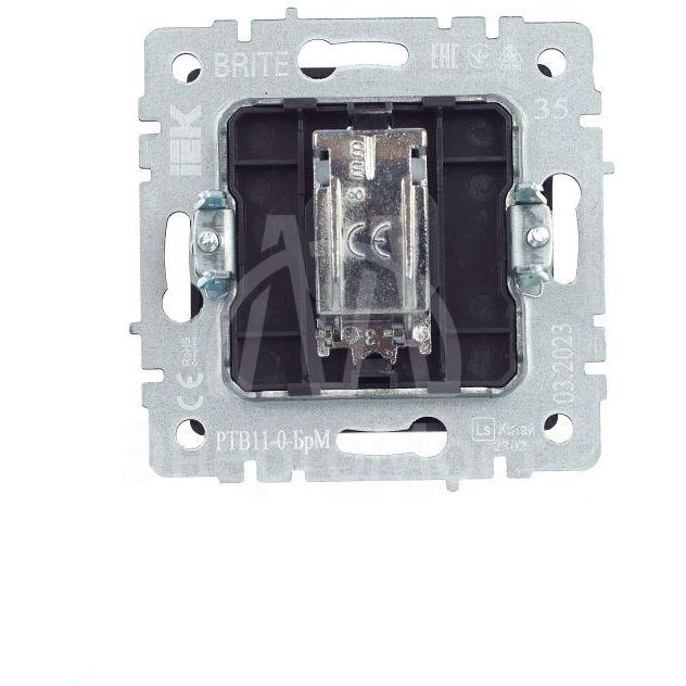 Розетка телевизионная оконечная TV СП Brite РТВ11-0-БрМ маренго IEK BR-A10-O-K35