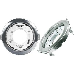 Светильник GX 53-CH-1 106х48мм хром металл+пластик TOKOV ELECTRIC TOK-GX53-CH-1