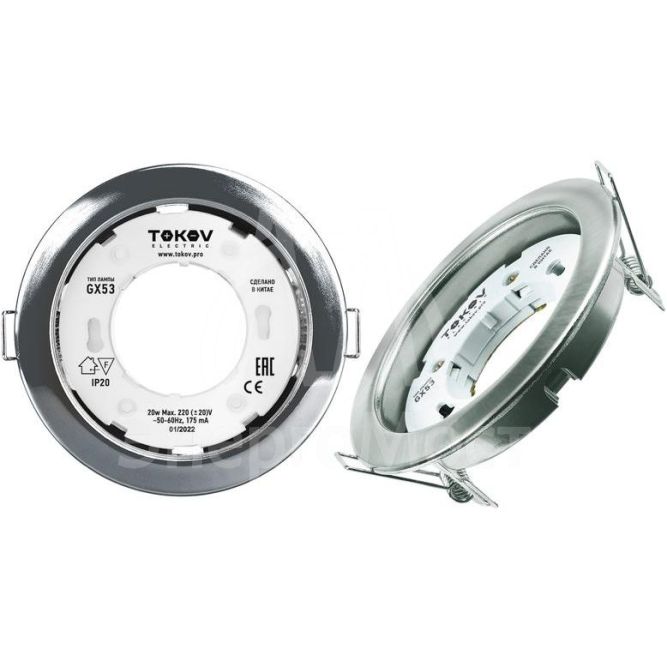 Светильник GX 53-CH-1 106х48мм хром металл+пластик TOKOV ELECTRIC TOK-GX53-CH-1