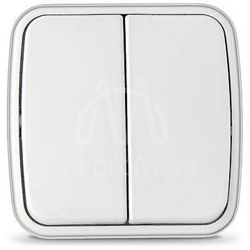 Выключатель 2-кл. ОП Электра 10А IP20 бел. Союз 0031