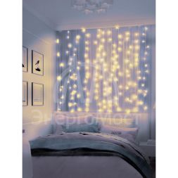 Гирлянда &amp;quot;Занавес&amp;quot; LDCL720-WW-E 720 тепл. Бел. светодиодов 2.4х2м 24 нитей соединяемый до 8шт для помещений SHLights 4690601045294
