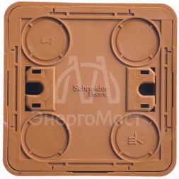 Выключатель 2-кл. ОП Этюд Дача 10А IP20 с подсветкой бук SchE BA10-006T