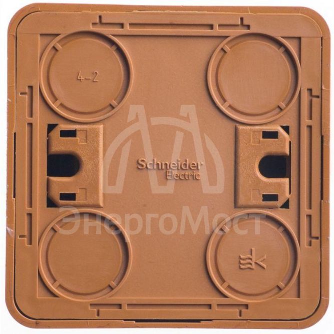 Выключатель 2-кл. ОП Этюд Дача 10А IP20 с подсветкой бук SchE BA10-006T