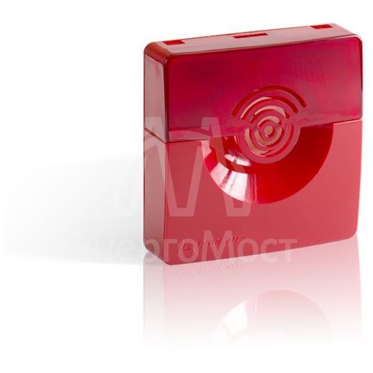 Оповещатель охранно-пожарный комбинированный свето-звуковой ОПОП 124-7 24В (10/30мА 9-27В 100дБ корпус красн.) Рубеж Rbz-226684