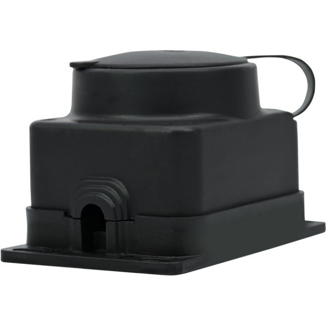 Колодка MultiSet 1х розетка 2К+З 16А/250В IP44 каучуковая черн. SE MST4003BK