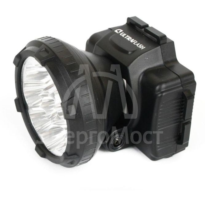 Фонарь налобный аккумуляторный LED 5363 (220В 9LED 2 режима черн.) Ultraflash 11257