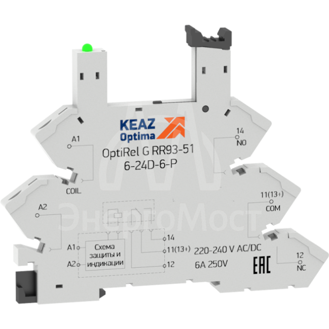 Розетка для реле OptiRel G RR93-51-6-24D-6-P КЭАЗ 281160