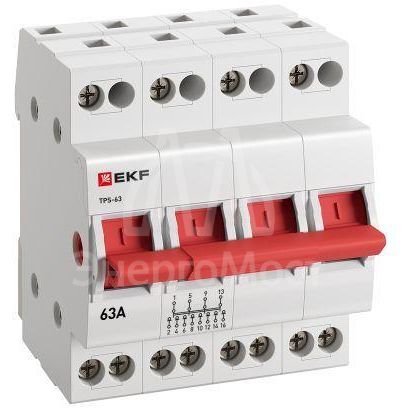 Переключатель трехпозиционный ТПС-63 4P 63А PROxima EKF TPS463